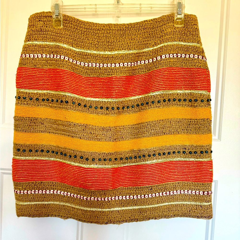 ANTHROPOLOGIE textured beaded skirt is a work of art. PRICE IS FIRM